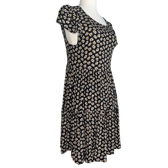 AMERICAN EAGLE DAISY DRESS 28” FRONT 31” BACK | TIE NECK | BLACK & WHITE | XS - Picture 3 of 7